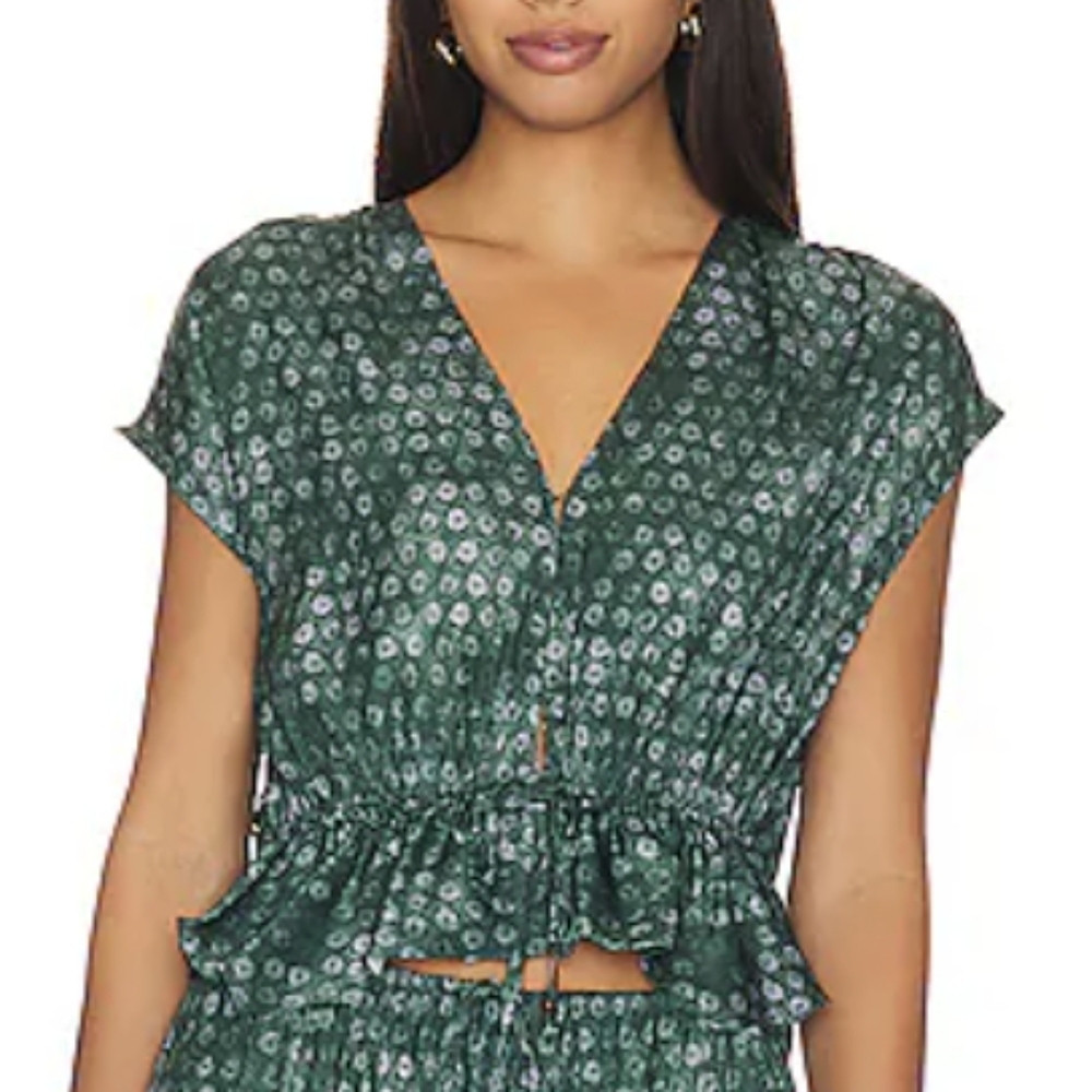 Free People Dreambound Crop Top in Emerald sz SML​​​​ - Picture 2 of 13